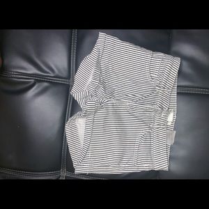 Stripe denim shorts in a size 2 from H&M.